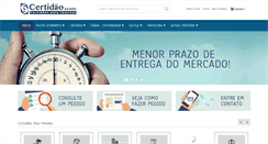 Desktop Screenshot of certidaonamao.com.br
