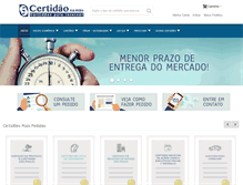 Tablet Screenshot of certidaonamao.com.br